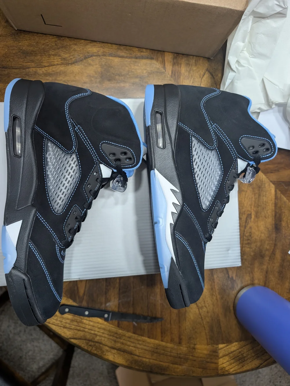 Air Jordan 5 Retro Black/University Blue Men’s Sneakers